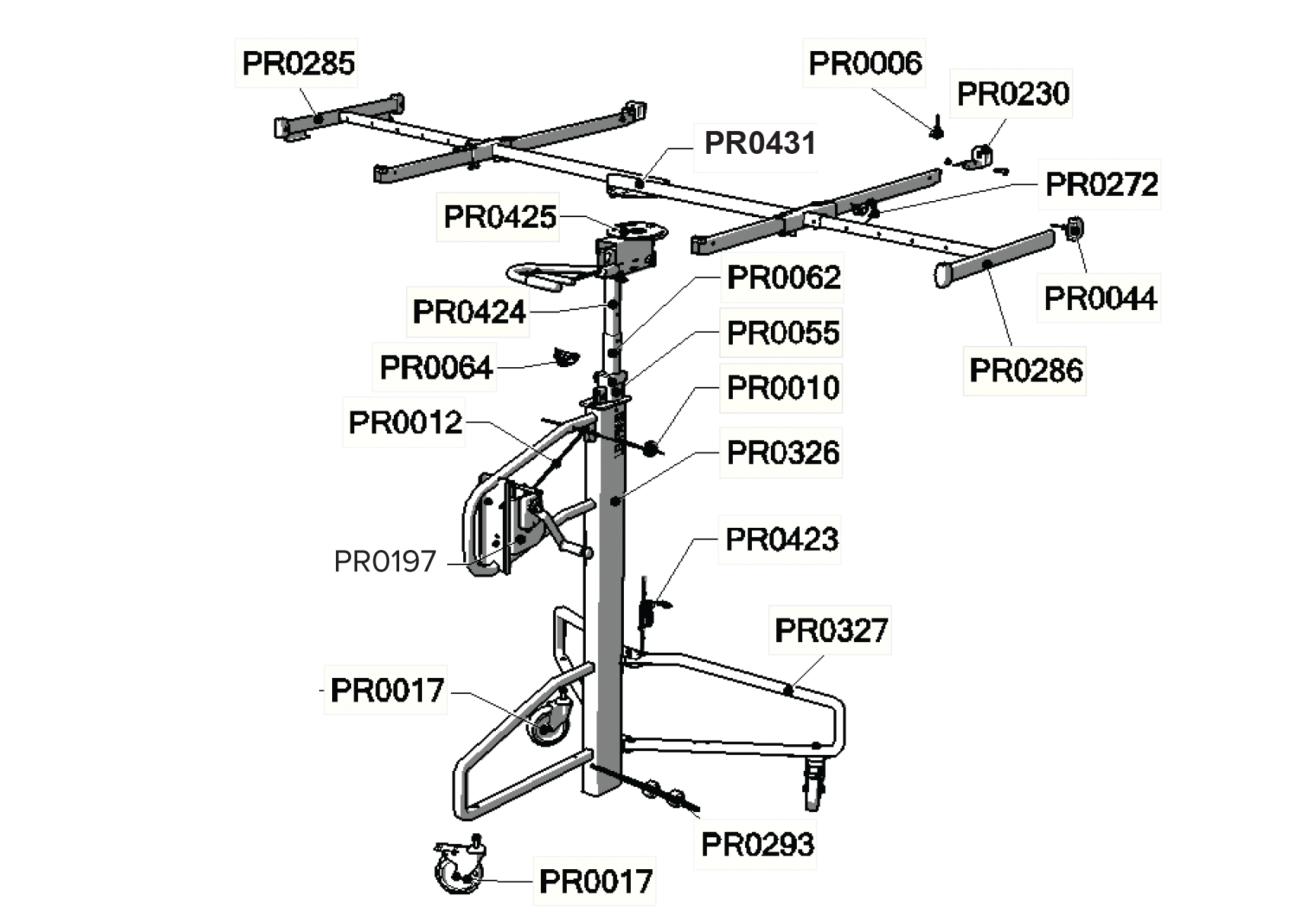 2017's exploded parts diagram